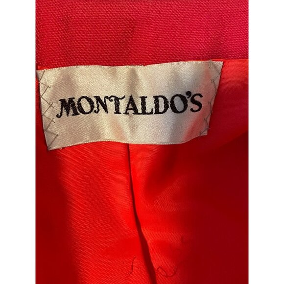 Vintage 60s Jack Feit Red Fitted Fur Trimmed Short Cropped Mod Blazer Jacket - Picture 5 of 12